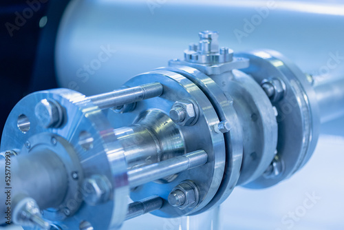 Wall Mural Demonstration of work model cutaway shut-off valve on oil or gas pipe industry