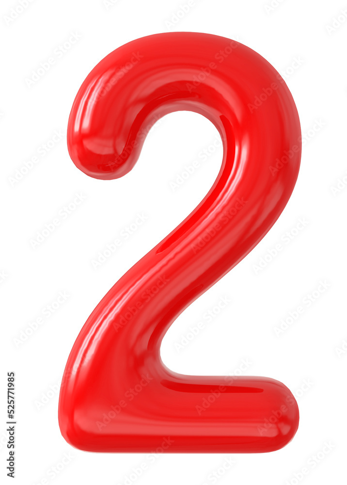 red number 2 red number 2