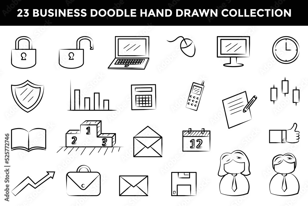business doodle hand drawn collection business doodle hand drawn collection