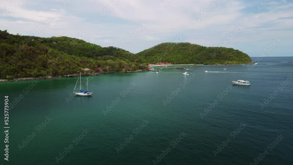Ocean Mountains Boats of Zihuatanejo Landscape Ocean Mountains Boats of Zihuatanejo Landscape