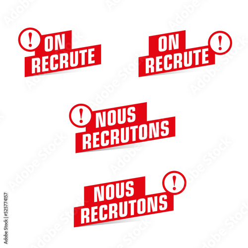 on recrute, nous recrutons