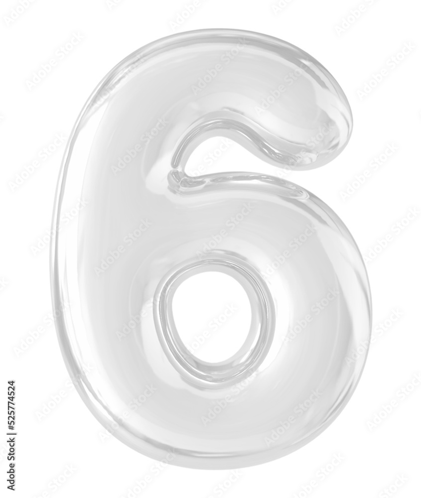 silver metal font number 6