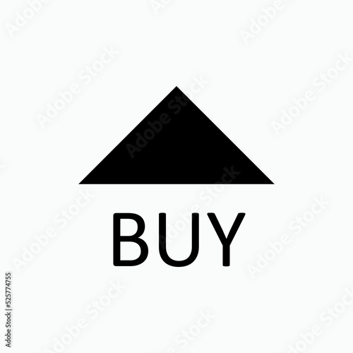 Stock Exchange Buy Icon. Symbol of Stock Brokerage Activities - Vector.