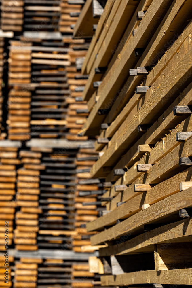 Umea, Sweden Stacked timber and planks in a lumber yard Umea, Sweden Stacked timber and planks in a lumber yard