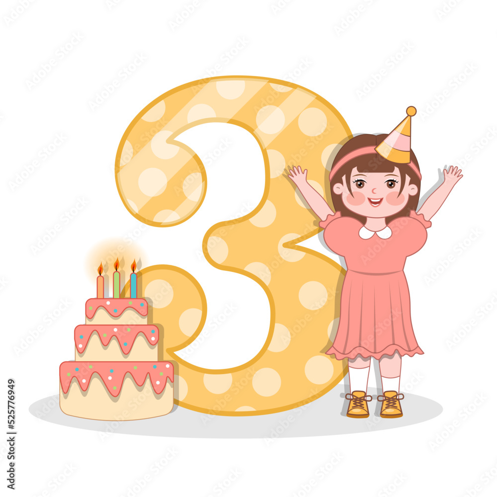 cartoon 3 year old girl