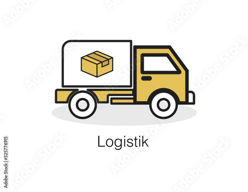 Logistik Icon LKW Fahrzeug Logistic Transport