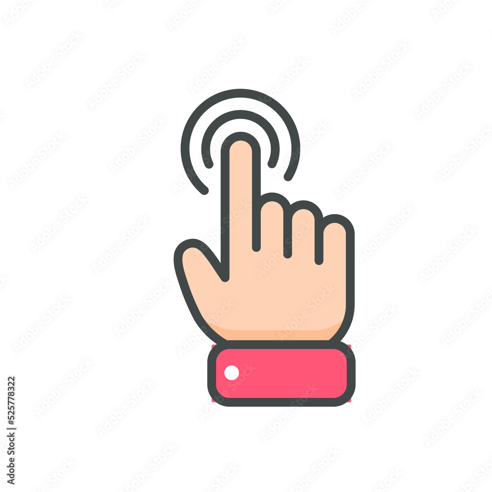 Vector cartoon finger mouse cursor in various gestures for mobile touch screen devices Vector cartoon finger mouse cursor in various gestures for mobile touch screen devices