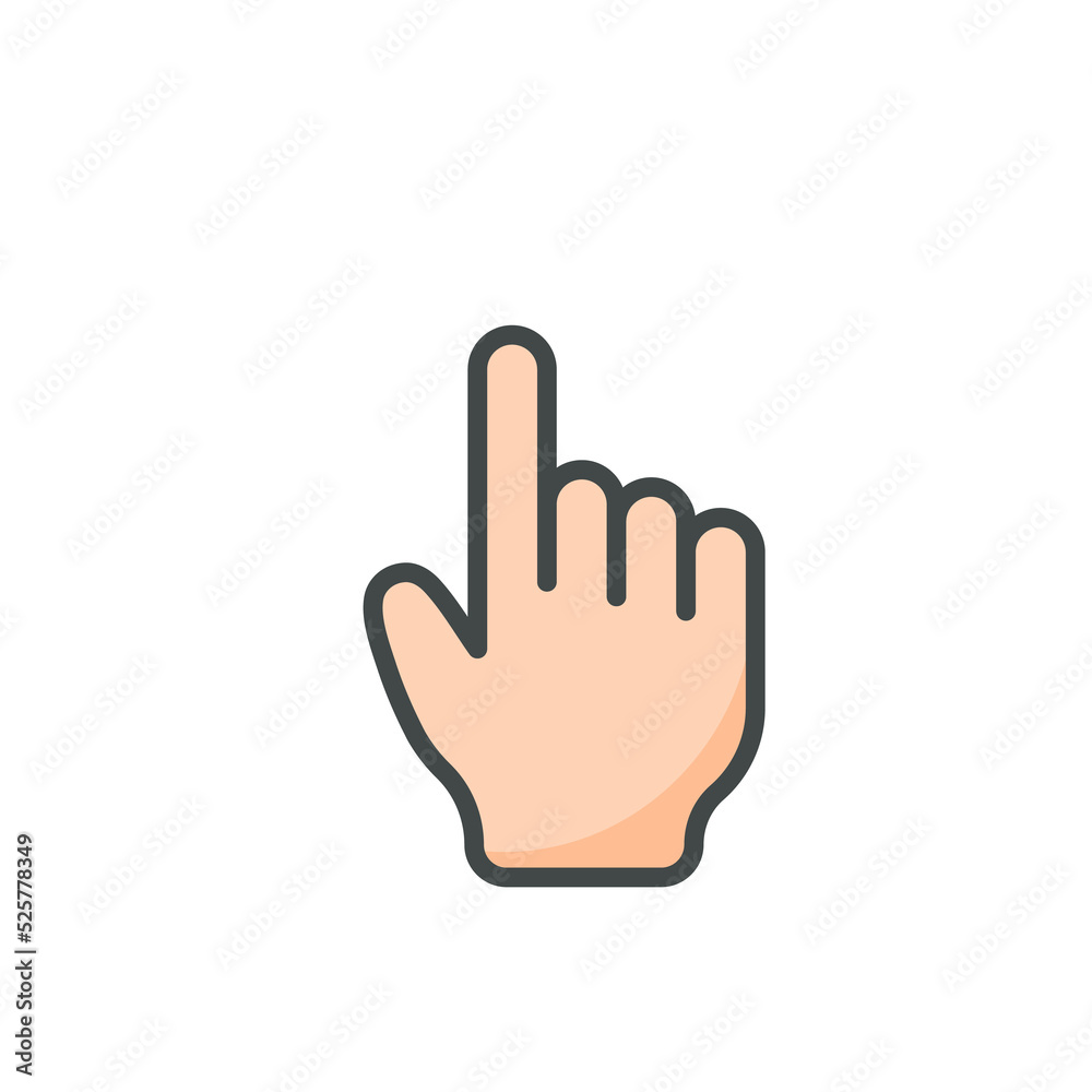 Vector cartoon finger mouse cursor in various gestures for mobile touch screen devices Vector cartoon finger mouse cursor in various gestures for mobile touch screen devices