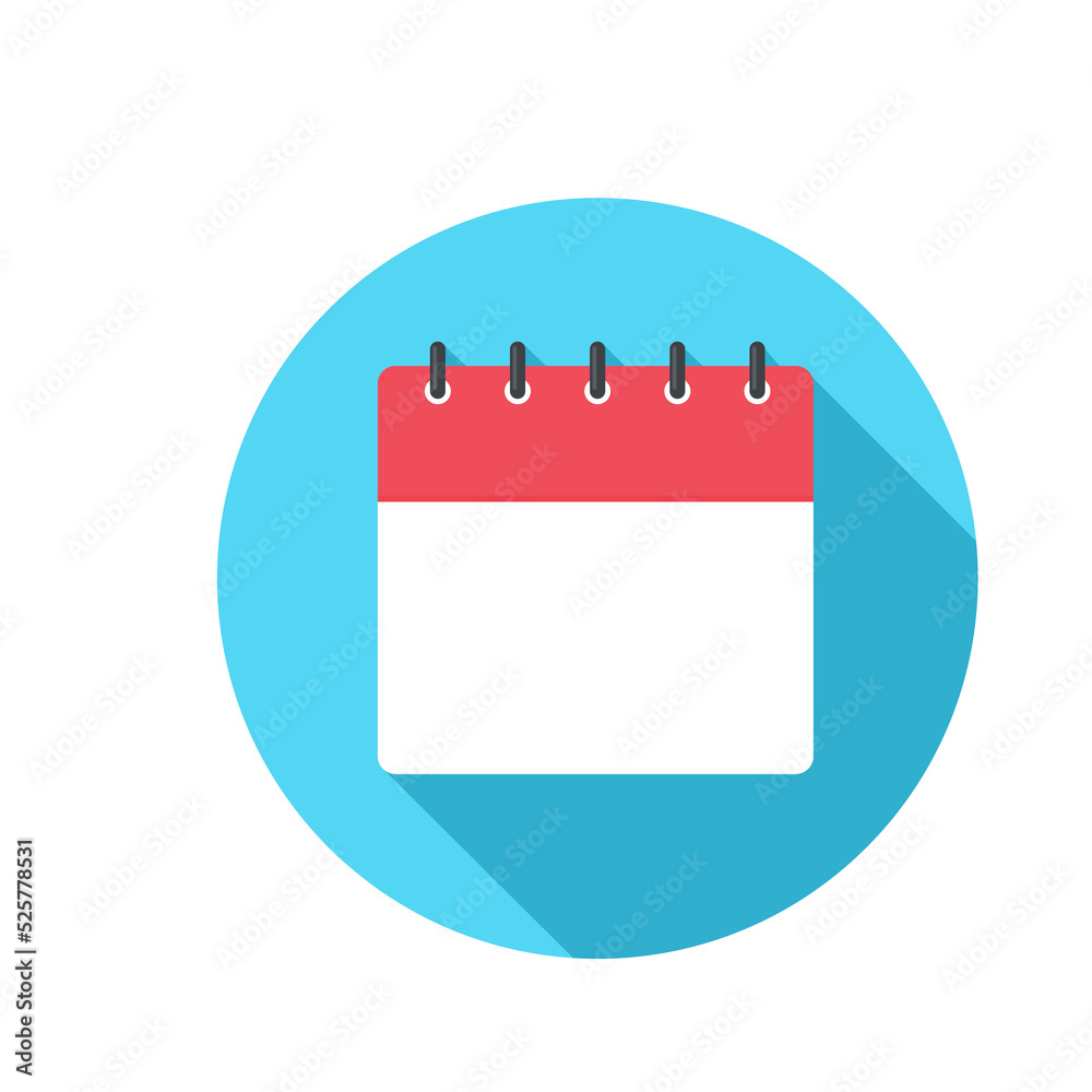 Empty replica of the calendar for meeting appointments and important