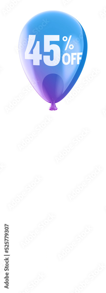 balloon with sale sign 45 percent off