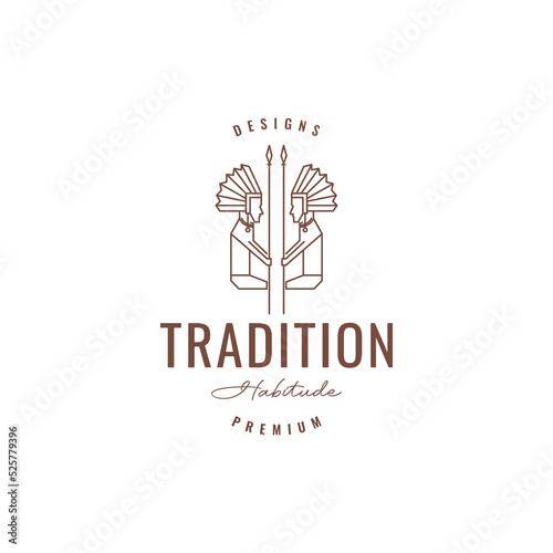 culture Indian tribes logo design
