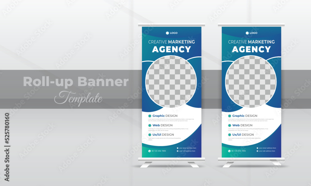 Rollup banner template for business marketing agency Rollup banner template for business marketing agency