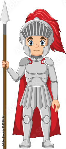 Cartoon knight holding a spear