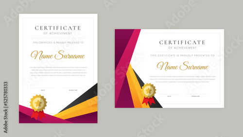 Modern employee of the month certificate