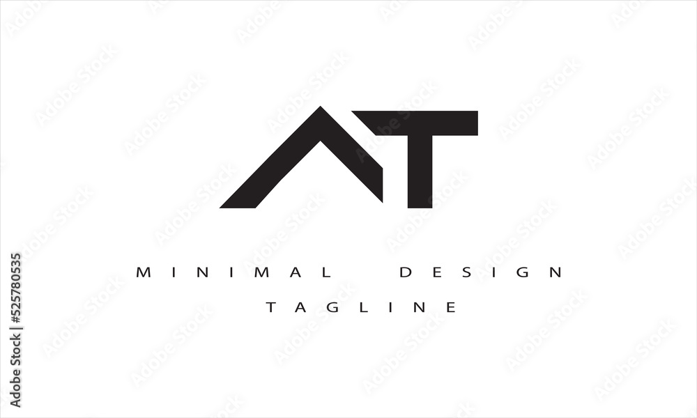 AT or TA Minimal Logo Design AT or TA Minimal Logo Design