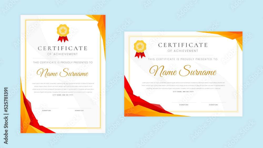 Modern employee of the month certificate Stock Vector | Adobe Stock