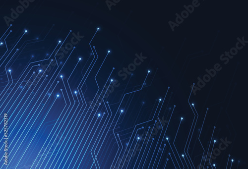 Abstract digital background with technology circuit board texture. Electronic motherboard illustration. Communication and engineering concept. Vector illustration