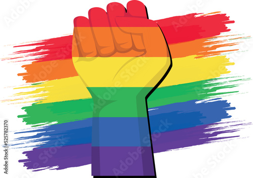 stop homophobia vector. LGBTQ+ Vector design.