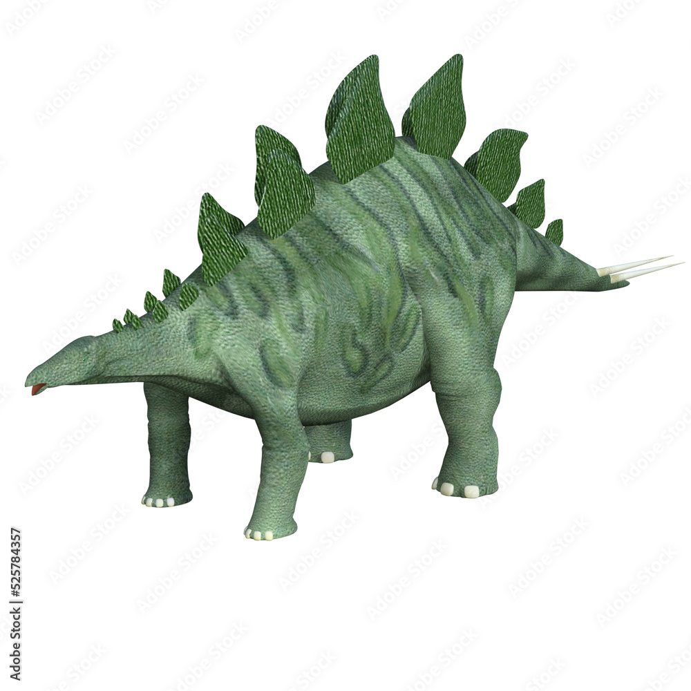Stegosaurus dinosaur isolated 3d render