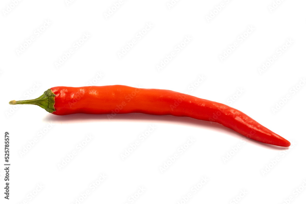 Red hot peppers. Spice pepper isolated on white background. Vegetable, healthy vegan food. close up Red hot peppers. Spice pepper isolated on white background. Vegetable, healthy vegan food. close up
