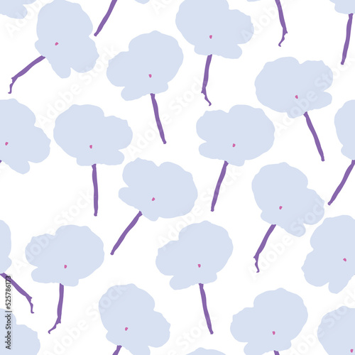 Obraz na płótnie seamless plants pattern background with simple pastel flowers , greeting card or fabric w salonie
