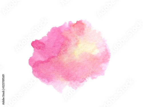 watercolor painting png abstract hand drawn on paper pastel background pink yellow.