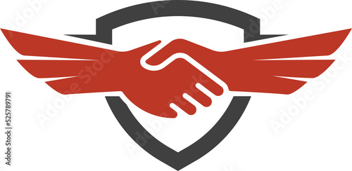 Hand Wing Shield Logo