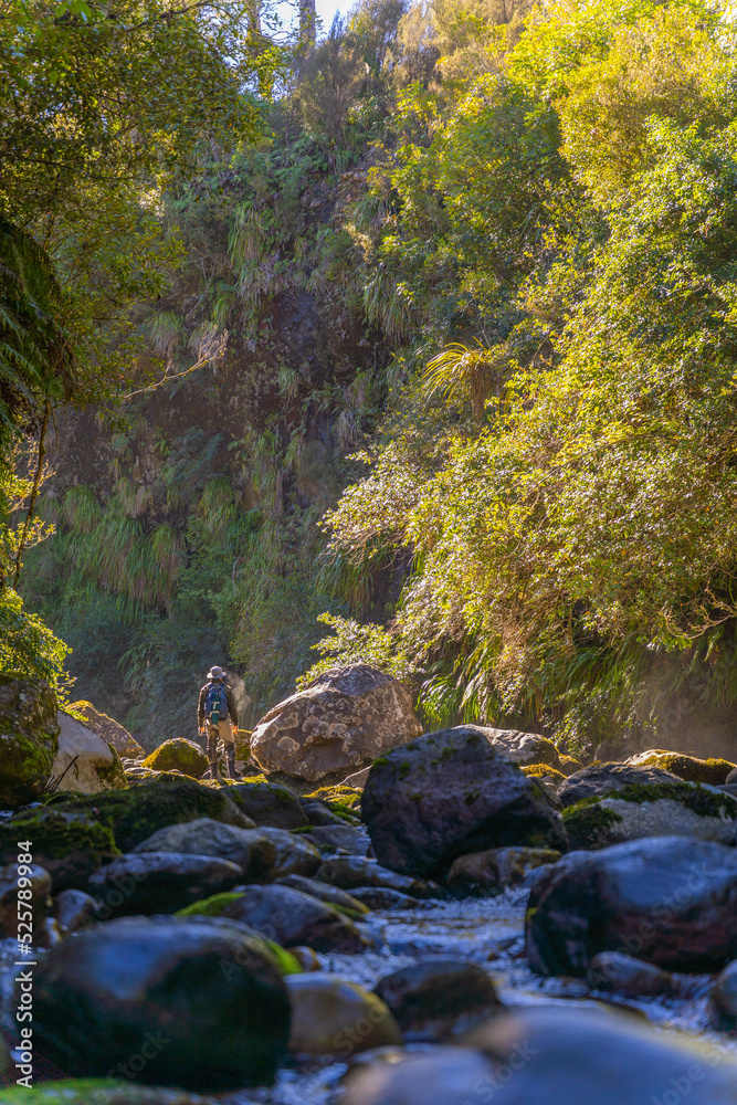 Fly fishing for trout.