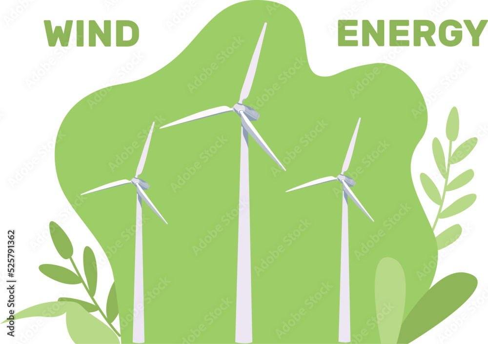 Onshore wind farms. Green energy wind turbines on earth. Wind turbines. Vector illustration. Clean energy. Save the planet. Onshore wind farms. Green energy wind turbines on earth. Wind turbines. Vector illustration. Clean energy. Save the planet.