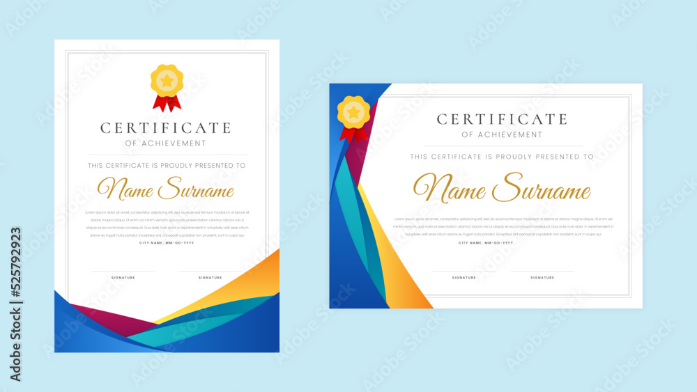 Obraz premium Modern employee of the month certificate