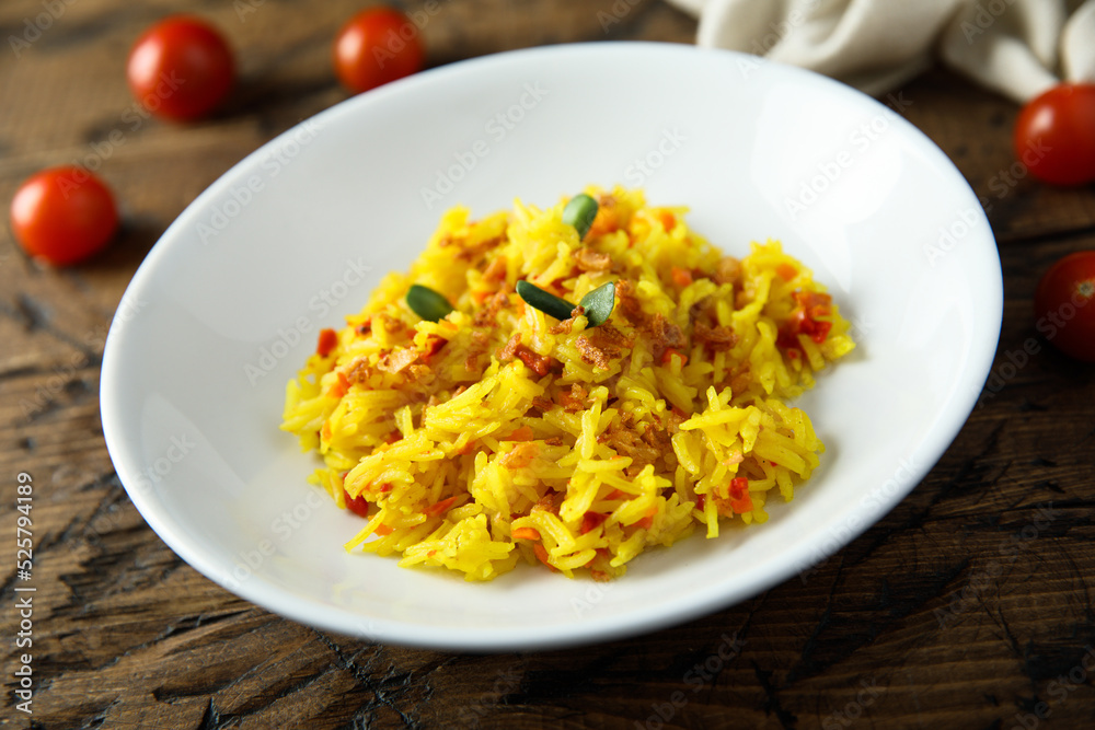 Healthy vegan rice with vegetables Healthy vegan rice with vegetables