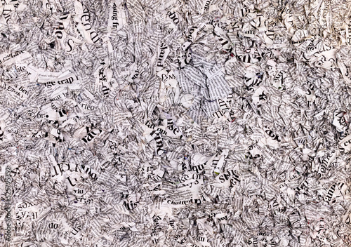 Billede på lærred Handmade Newsprint Mixed Media Collage Artistic Abstract Background Texture