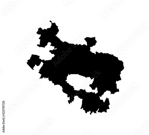 Alava map vector silhouette illustration isolated on white background. High detailed illustration. Spain province, part of autonomous community Basque Country. Country in Europe, EU member. photo