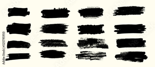 Big set of black and white strokes