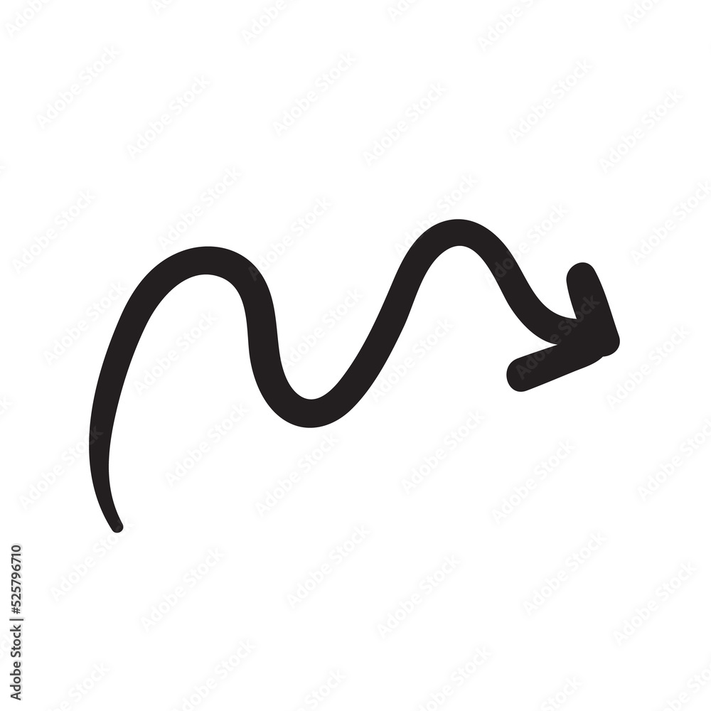 Free hand drawn line drawing arrow set design isolated on white background Free hand drawn line drawing arrow set design isolated on white background