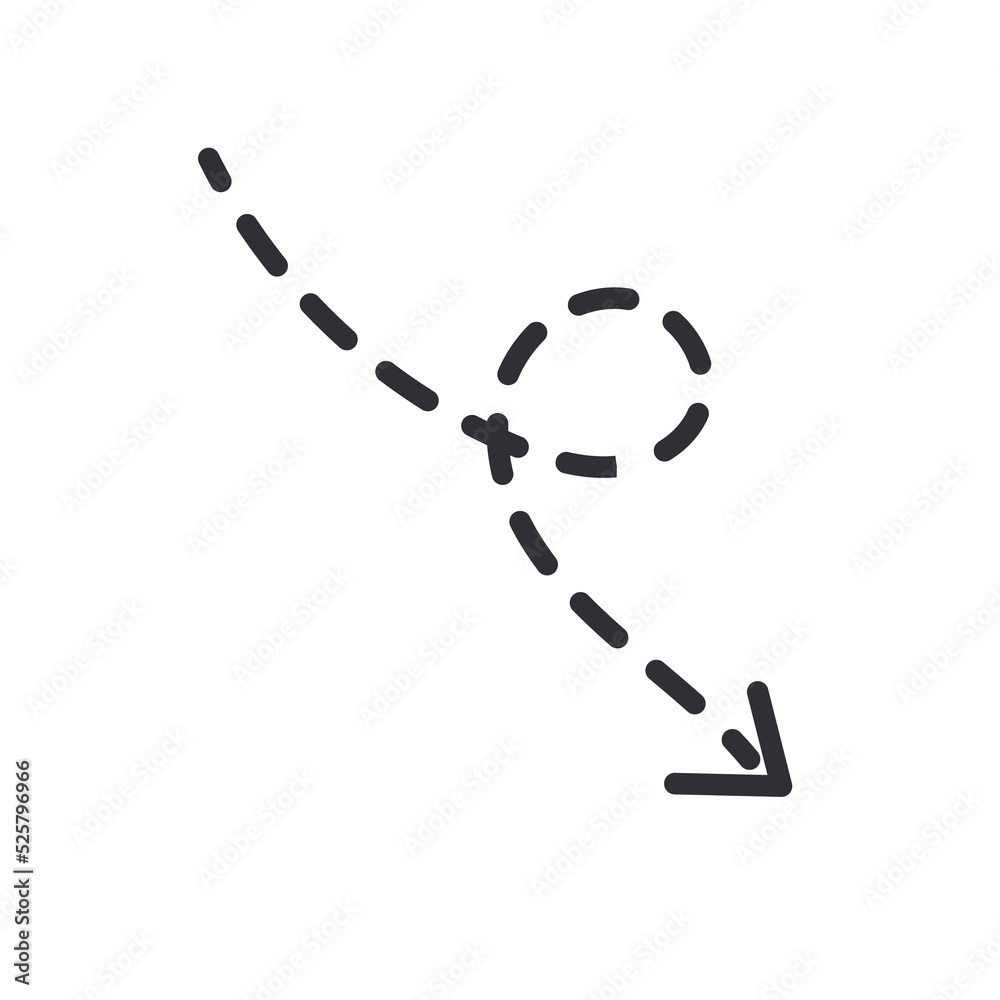 Free hand drawn line drawing arrow set design isolated on white background
