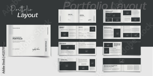 Landscape Minimalist Work Portfolio Layout Multipurpose Landscape Portfolio Design Portfolio Design Interior Brochure Layout Design Portfolio Brochure