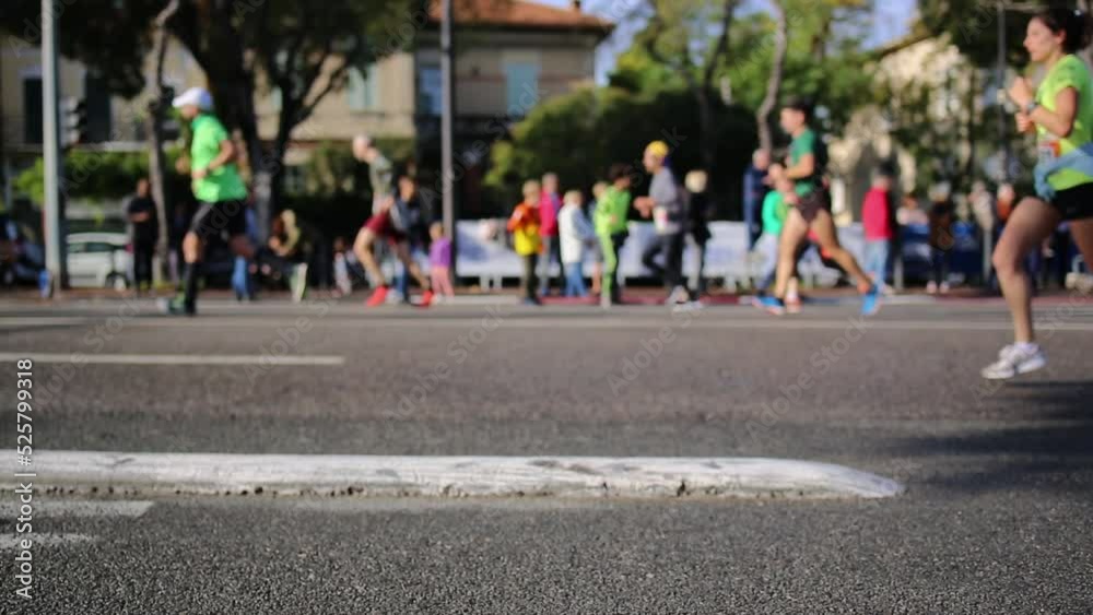 custom made wallpaper toronto digitalHalf marathon in the city - Marseille Cassis in France volontary blurred
