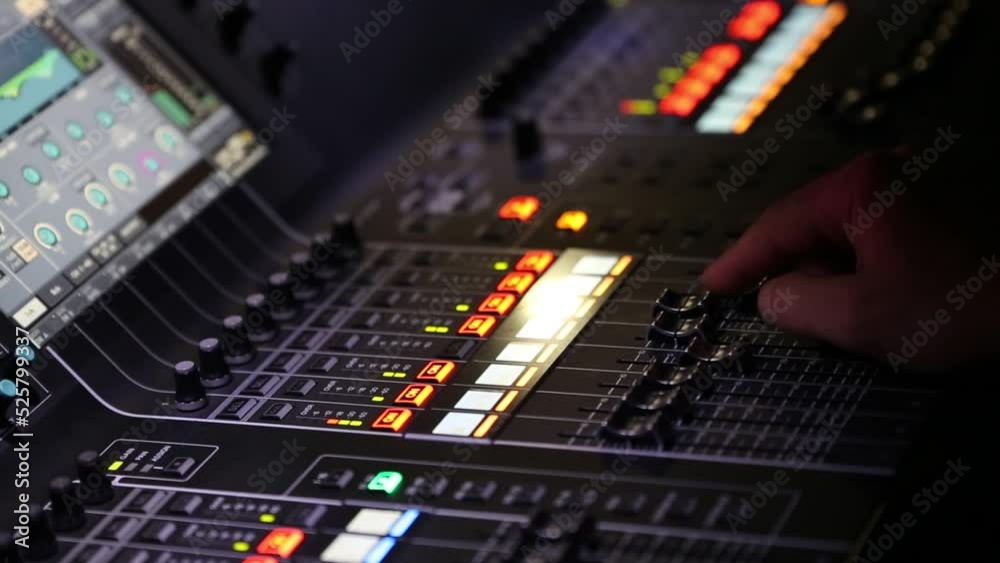 Concert sound mixer board - 4k video Concert sound mixer board - 4k video