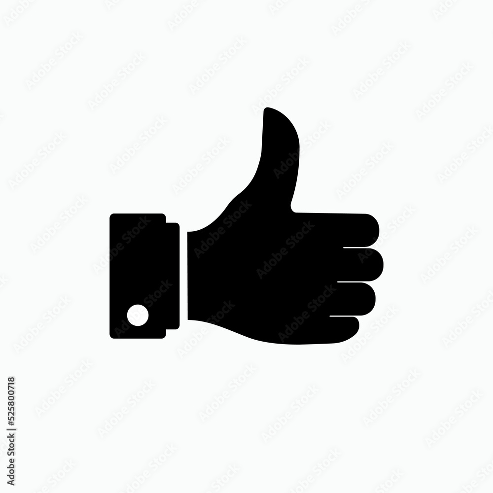 Thumb Icon. Symbol : Agree or Like. Recommended or Good Sign - Vector. Thumb Icon. Symbol : Agree or Like. Recommended or Good Sign - Vector.