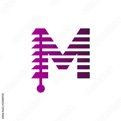 Blinds, Blinds M Letter, M letter Blinds  Logo Template vector symbol