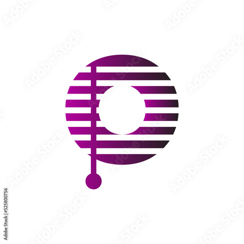 Blinds, Blinds O Letter, O letter Blinds  Logo Template vector symbol