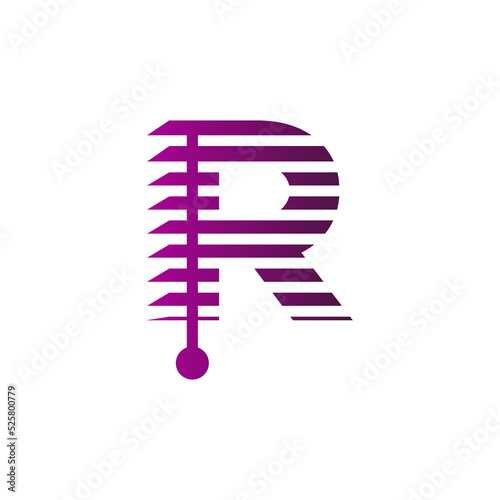 Blinds, Blinds R Letter, R letter Blinds  Logo Template vector symbol