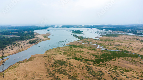 Canvas Print Aerial Photography Drone photography of Chennai and the suburbs in Tamil Nadu In