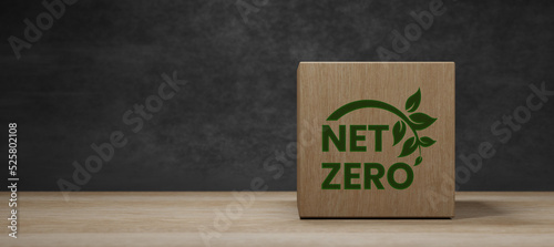 Net zero wood block environment concept 3D Render