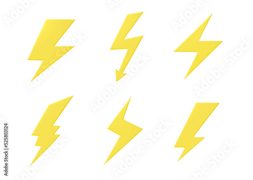 Free Download Lightning 3d icon set render - thunder power, energy quick bolt and electric flash. Fast thunderbolt cartoon symbol - GFXLoad