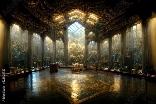 Fotobehang Majestic Palace Hall Interior