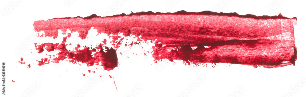 Blood Splatter Smear Stain Overlay Isolated on White Background Stock