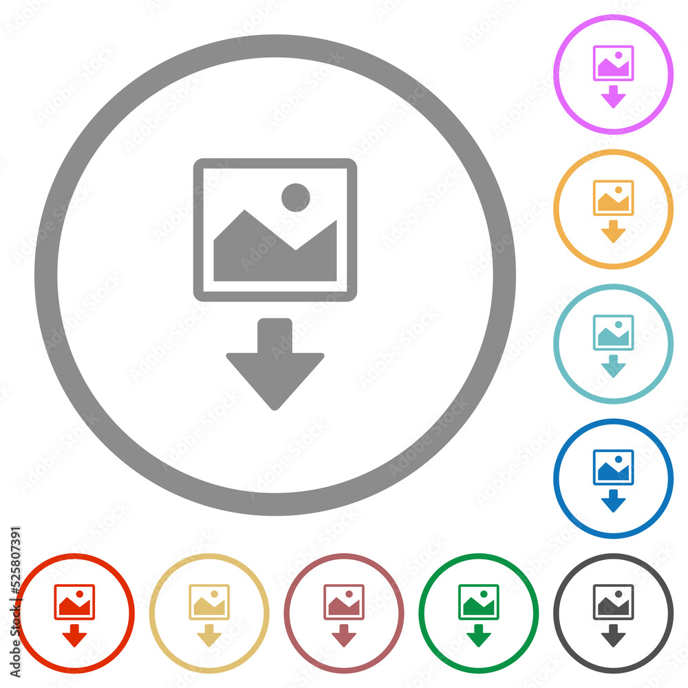 Download image flat icons with outlines