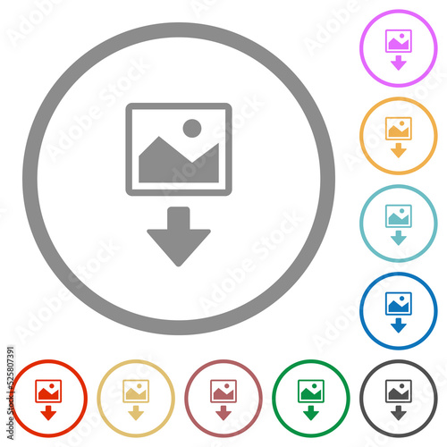 Download image flat icons with outlines